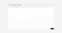 Desktop Screenshot of francescadechatel.com